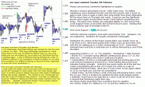 S&P 500 emini pre-open 5th February