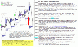 S&P 500 emini pre-open 23rd May