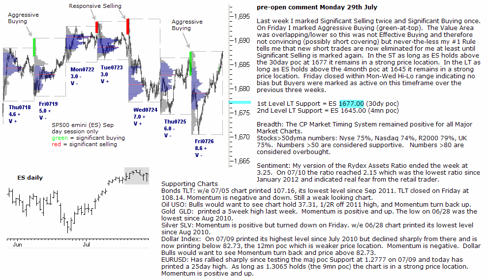 S&P 500 emini pre-open 29th July