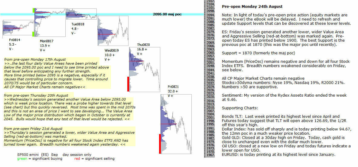 Technical analysis S&P 500 emini pre-open 24th August